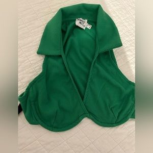 Princes Polly women green crop top size 6